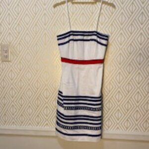 Vineyard Vines Red White and Blue Strapless Dress Size 0
